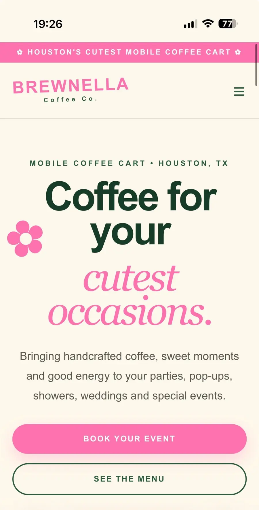 Brewnella mobile website