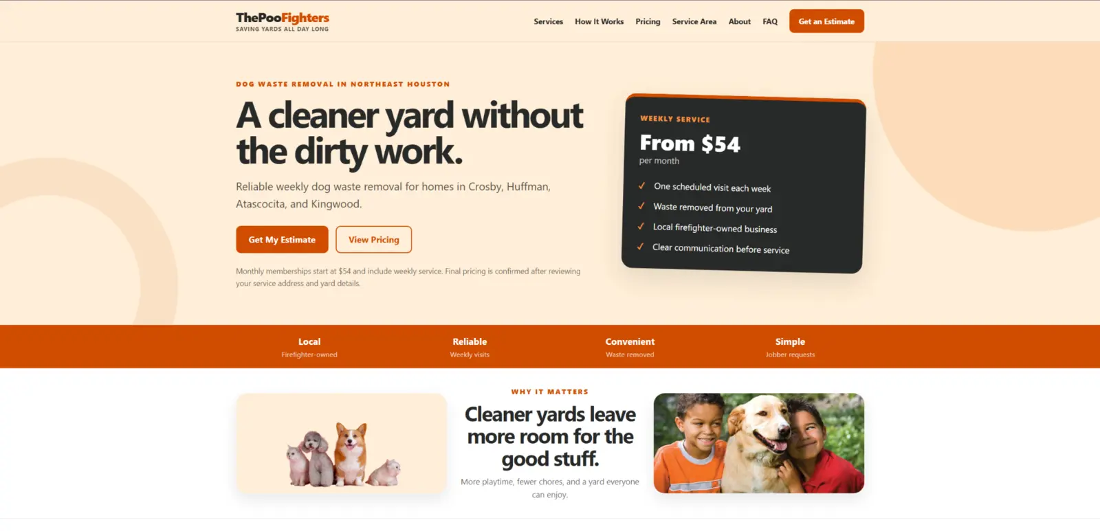 The Poo Fighters website homepage
